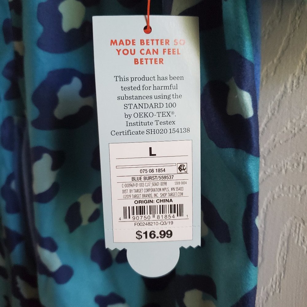 NWT Cat & Jack Large Girls Leopard/Cheetah Blue Un - Picture 5 of 7